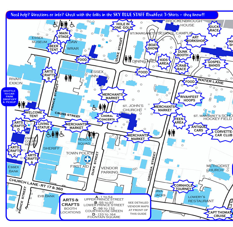 Map of RivahFest - Left side
